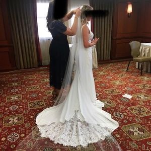 Ivory, Single Tier Bridal Veil Chapel Length Tulle